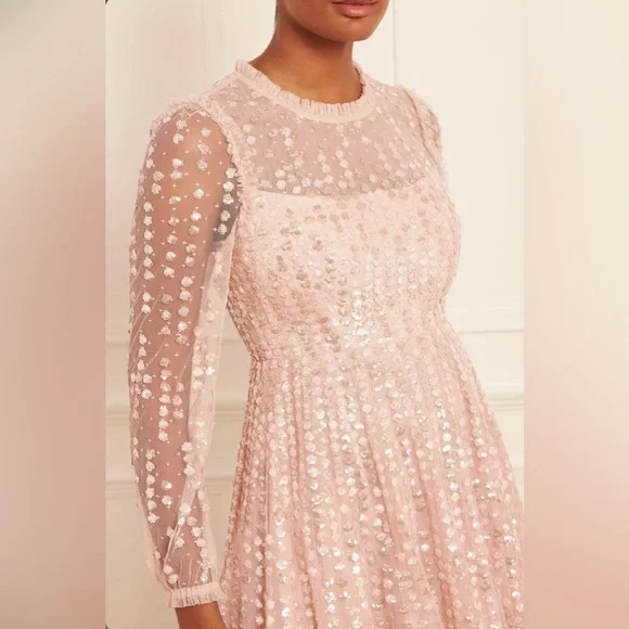 Raindrop Long Sleeve Ankle Gown Needle & Thread NWT - Picture 5 of 7